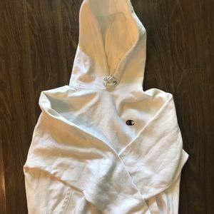 Champion hoodie, white, oversized